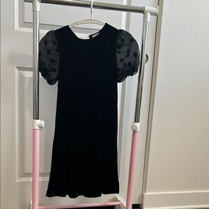 Recital dresses (Zara Black Kids Velvet Dress) with Sheer Polka Dot Sleeves